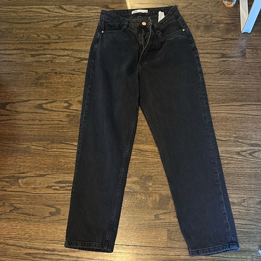 Zara mom jeans black
